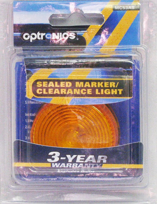 Optronics Recess Mount Marker/Clearance Light, Yellow AMBER