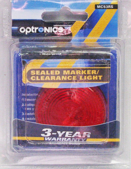 Optronics Recess Mount Marker/Clearance Light, Red RED