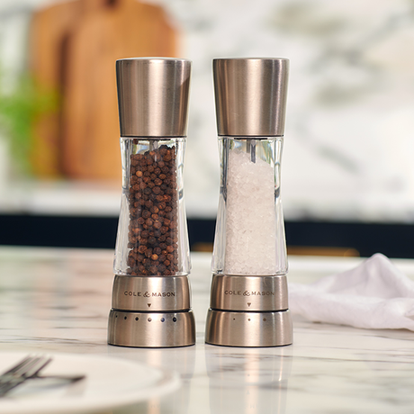 Cole & Mason COLE & MASON DERWENT SALT & PEPPER MILL GIFT SET, STAINLESS STEEL