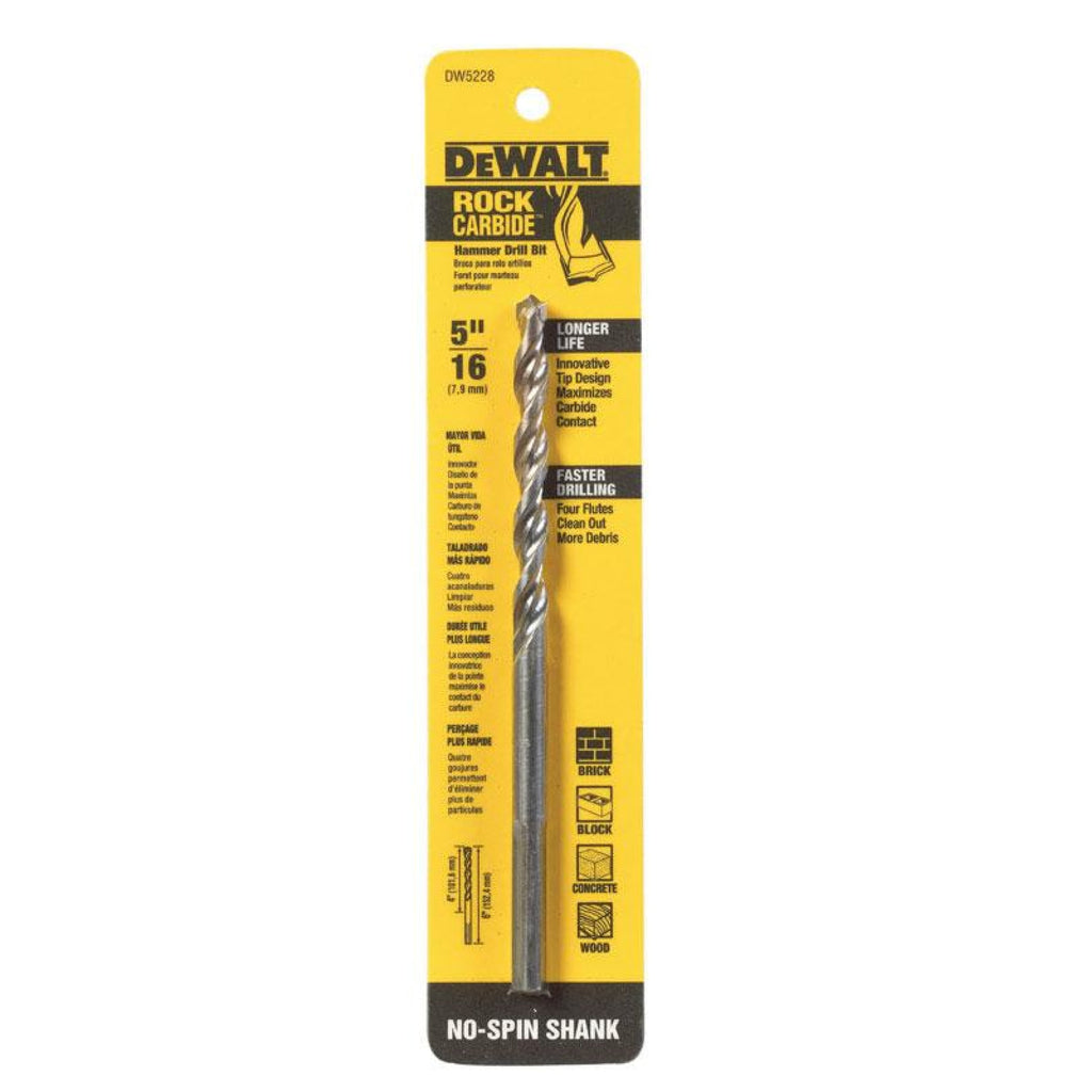 Dewalt 5/16 IN. x 6 IN. Drill Bit Premium Percussion 5/16X6