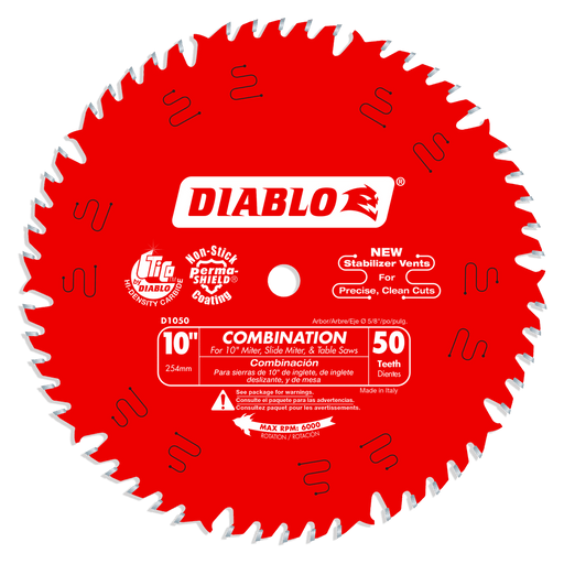 DIABLO 10 in. x 50 Tooth Combination Saw Blade