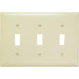 Pass & Seymour 3 Gang 3 Toggle Wall Plate, Ivory