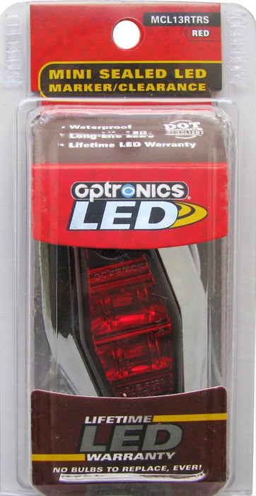 Optronics Red LED Sealed Mini Marker/Clearance Light RED_CHROME