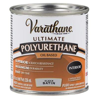 VARATHANE Half Pint Clear Satin Oil-Based Interior Polyurethane CLEAR /  / SATIN
