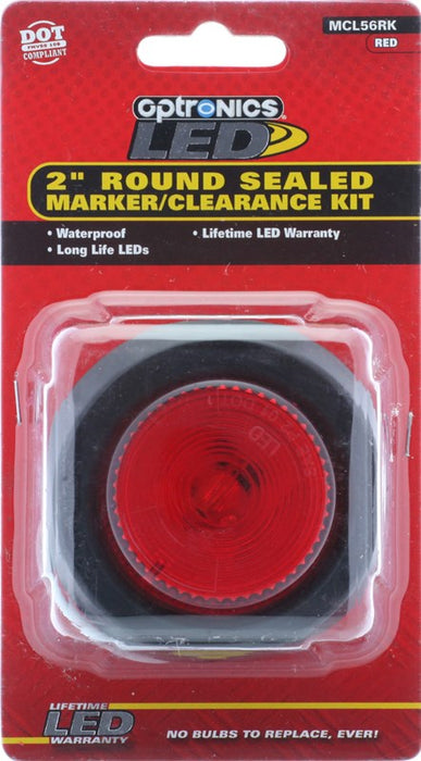 Optronics Red Sealed Round Marker/Clearance Light Kit RED