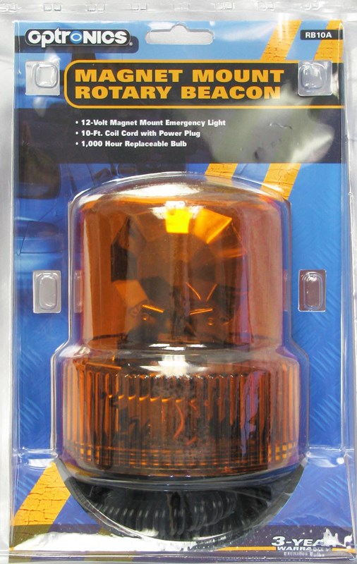 Optronics Yellow Magnet-Mount Rotary Beacon