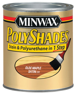 Minwax Polyshades Wood Stain Finish QUART - SATIN - OLDE MAPLE QT