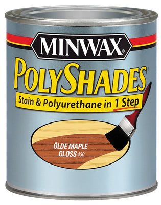 Minwax Polyshades Wood Stain Finish QUART - GLOSS - OLDE MAPLE OLD_MAPLE / QT