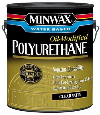 Minwax Water-Based Oil-Modified Polyurethane GAL - SATIN - CLEAR