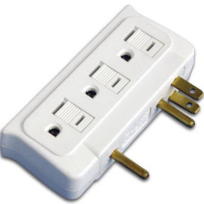 Master Electrician 6-Outlet Side Entry Current Tap - WHITE WHITE