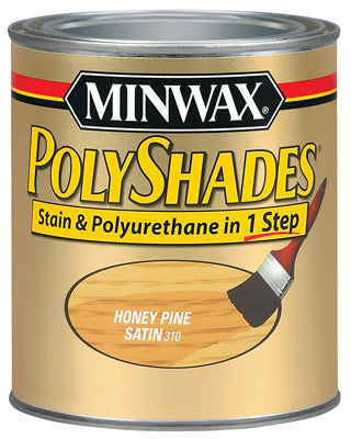 Minwax Polyshades Wood Stain Finish HALF PINT - SATIN - HONEY PINE SATIN_PINE / 1/2PT
