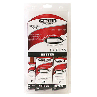 Master Painter Angle Sash Paint Brush Set - 3 PIECE