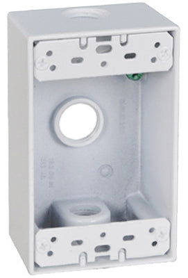 Missing Vendor Weatherproof Rectangular Outlet Box- WHIITE WHITE