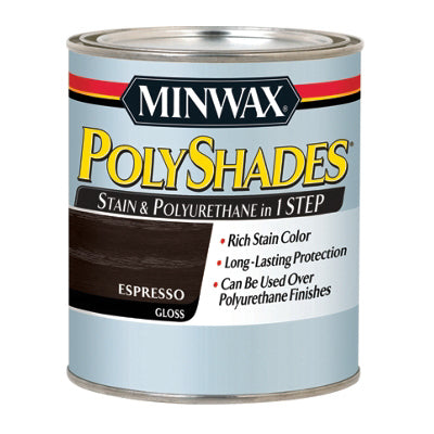 Minwax Polyshades Wood Stain Finish HALF PINT - GLOSS - ESPRESSO ESPRESSO /  / GLOSS