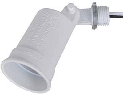 Missing Vendor Weatherproof Porcelain Socket Lampholder - WHITE WHITE