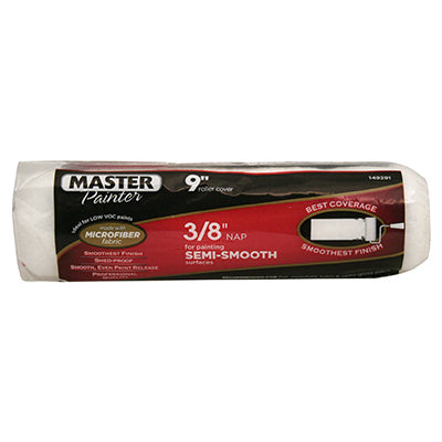 Master Painter 9 in. x 3/8 in. Microfiber Paint Roller Cover - Nap 9X3/8