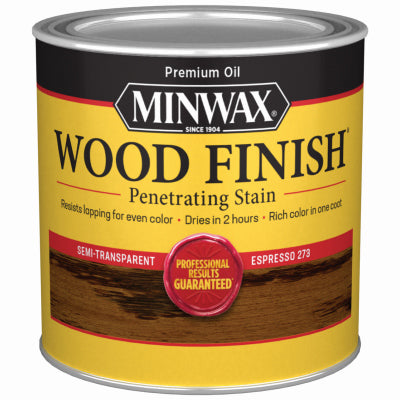 Minwax Wood Finish Semi-Transparent HALF PINT - ESPRESSO ESPRESSO_273