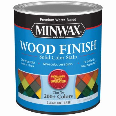 Minwax Wood Finish Water-Based Solid Color Stain QUART - CLEAR TINT BASE CLEAR