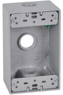 Missing Vendor Weatherproof Rectangular Outlet Box- GRAY 1G