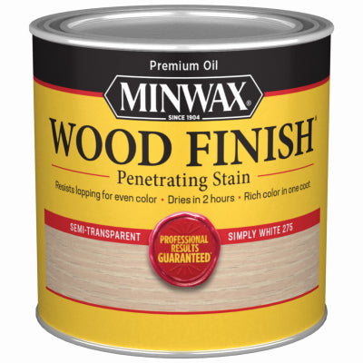 Minwax Wood Finish Semi-Transparent QUART - SIMPLY WHITE WHITE