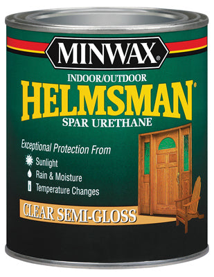 Minwax Indoor/Outdoor Helmsman Spar Urethane Finish QUART - SEMI-GLOSS - CLEAR QT