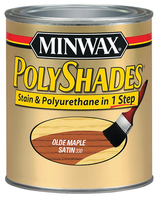 Minwax Polyshades Wood Stain Finish HALF PINT - SATIN - OLDE MAPLE SATIN_MAPLE / 1/2PT