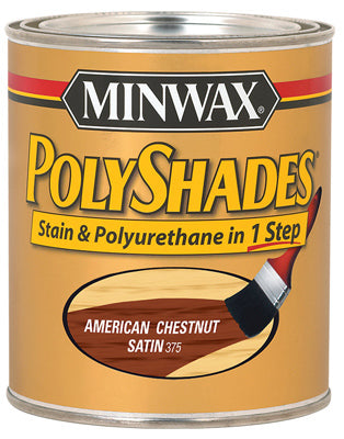 Minwax Polyshades Wood Stain Finish HALF PINT - SATIN - AMERICAN CHESTNUT AMERICAN_CHESTNUT /  / SATIN