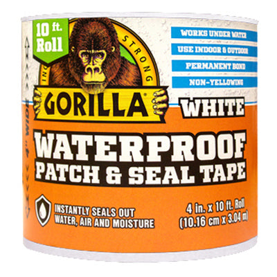 Gorilla Glue 10 FT Waterproof Patch & Seal Tape - WHITE WHITE