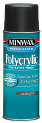 Minwax Polycrylic Protective Finish 11.5 OZ SPRAY - SATIN - CLEAR SATIN