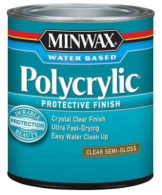 Minwax Polycrylic Protective Finish QUART - SEMI-GLOSS - CLEAR SEMIGLOSS