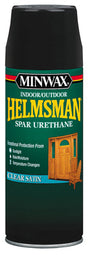 Minwax Indoor/Outdoor Helmsman Spar Urethane Finish 11.5 OZ SPRAY - SATIN - CLEAR 11.5OZ