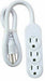 Missing Vendor Mini 3-Outlet Power Strip with 2 FT. Cord - WHITE WHITE