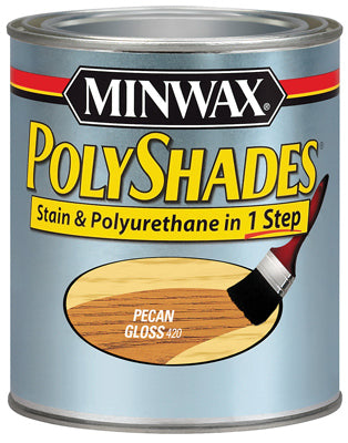 Minwax Polyshades Wood Stain Finish QUART - GLOSS - PECAN PECAN