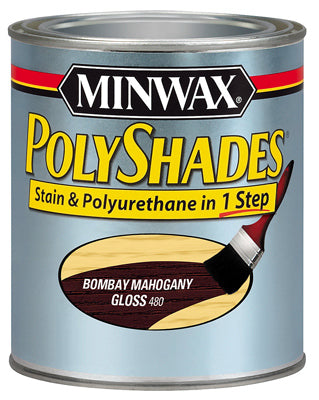Minwax Polyshades Wood Stain Finish HALF PINT - GLOSS - BOMBAY MAHOGANY BOMBAY_MAHOGANY /  / GLOSS