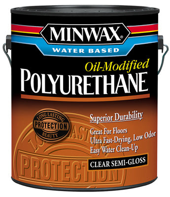 Minwax Water-Based Oil-Modified Polyurethane GAL - SEMI-GLOSS - CLEAR