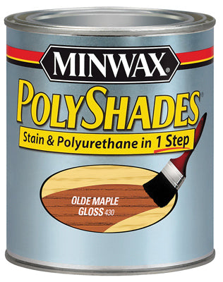 Minwax Polyshades Wood Stain Finish HALF PINT - GLOSS - OLDE MAPLE 1/2PT