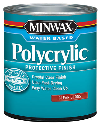 Minwax Polycrylic Protective Finish HALF PINT - GLOSS - CLEAR / GLOSS
