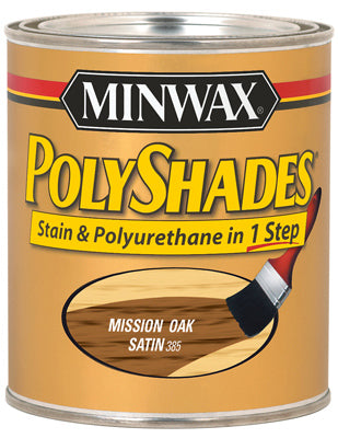Minwax Polyshades Wood Stain Finish QUART - SATIN - MISSION OAK OAK
