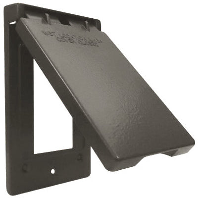 Missing Vendor Weatherproof GFI Receptacle Flip Cover - Vertical - BRONZE BRONZE