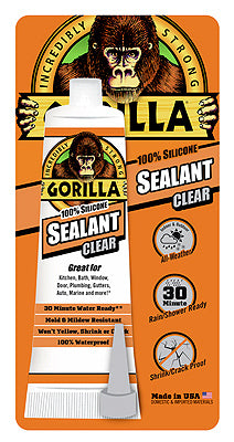 Gorilla Glue 2.8 OZ Silicone Sealant - CLEAR