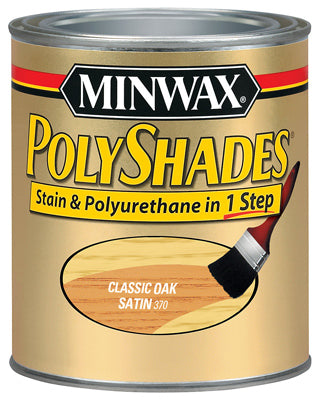 Minwax Polyshades Wood Stain Finish QUART - SATIN - CLASSIC OAK OAK / QT
