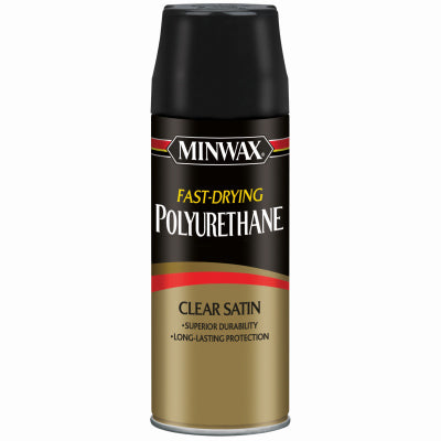 Minwax Fast-Drying Polyurethane Finish 11.5 OZ SPRAY - SATIN - CLEAR 11.5OZ