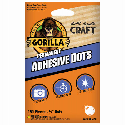 Gorilla Glue 1/2 in. Permanent Adhesive Dots - 150 Count