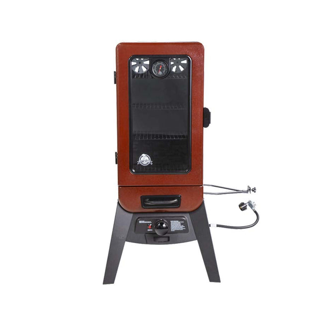 Pit Boss 3-Series Gas Vertical Smoker, Red Hammertone