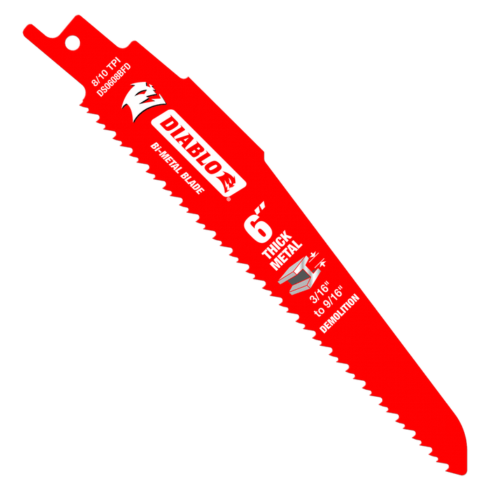 DIABLO 6 in. Bi-Metal Recip Blade for Thick Metal/Demolition