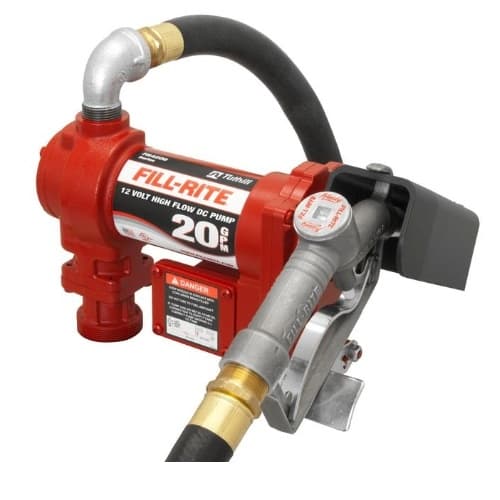 Fill-rite 12 V Dc Hi-flow Pump, Suction Pipe 1 In. X 12 Ft. Hose - 1 In. Manual Nozzle