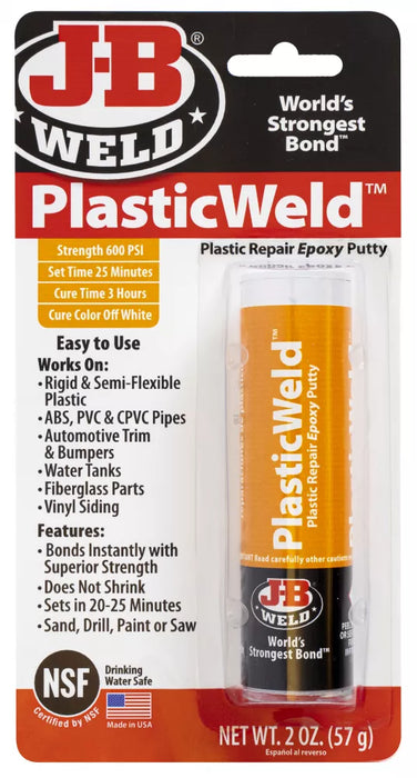 J-B Weld PlasticWeld Epoxy Putty, 2oz