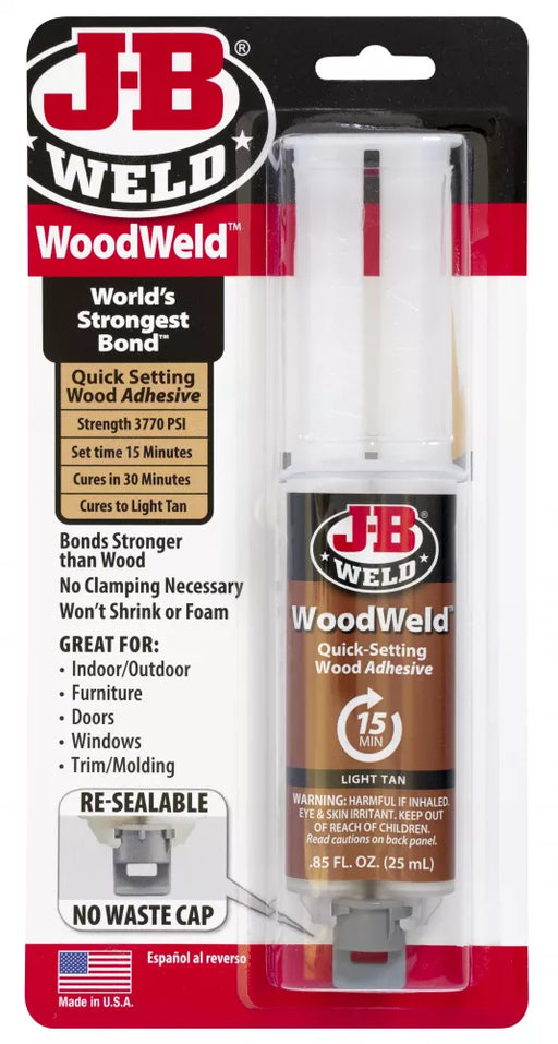 J-B Weld WoodWeld Syringe, 25ml