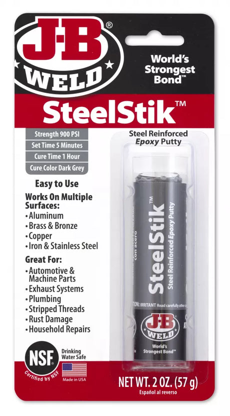 J-B Weld SteelStik Epoxy Putty, 2oz