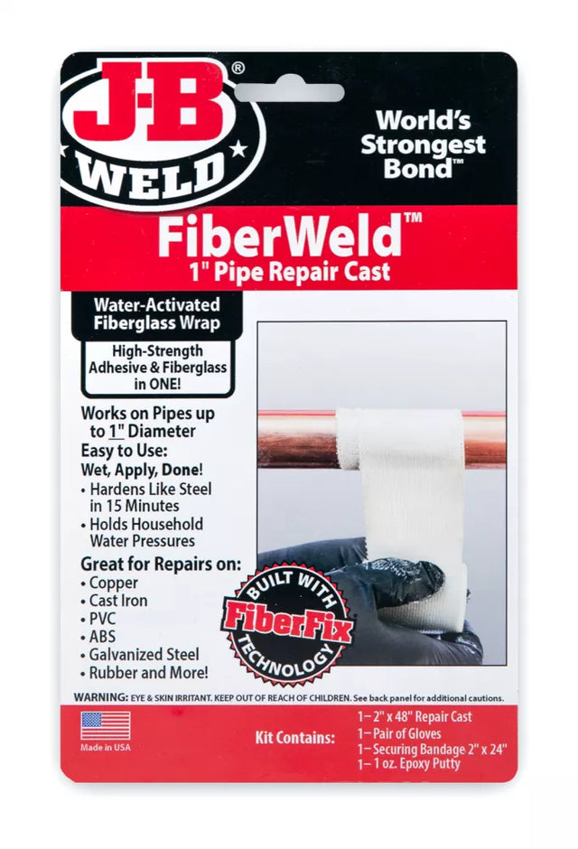 J-B Weld FiberWeld Pipe Repair Cast, 1in